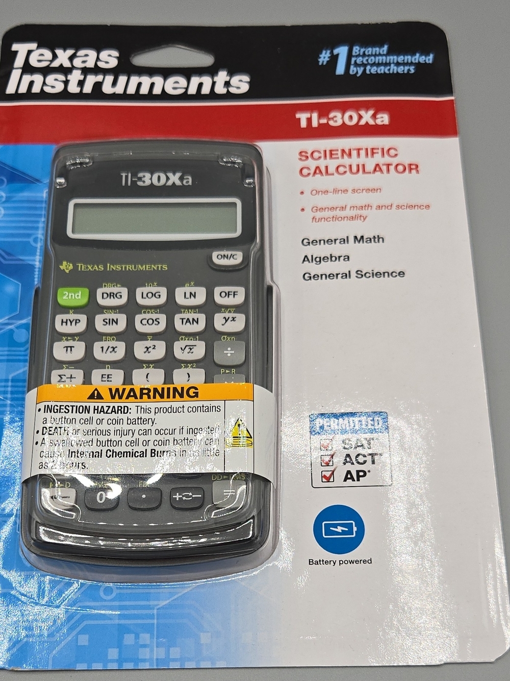 Texas Instruments TI-30Xa Scientific Calculator - Black
